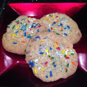 Monster Cookies with sprinkles