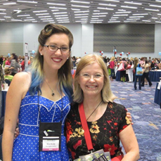 Kira Brady autographing HEARTS OF DARKNESS RWA Literacy event-Anaheim, CA-July 25, 2012