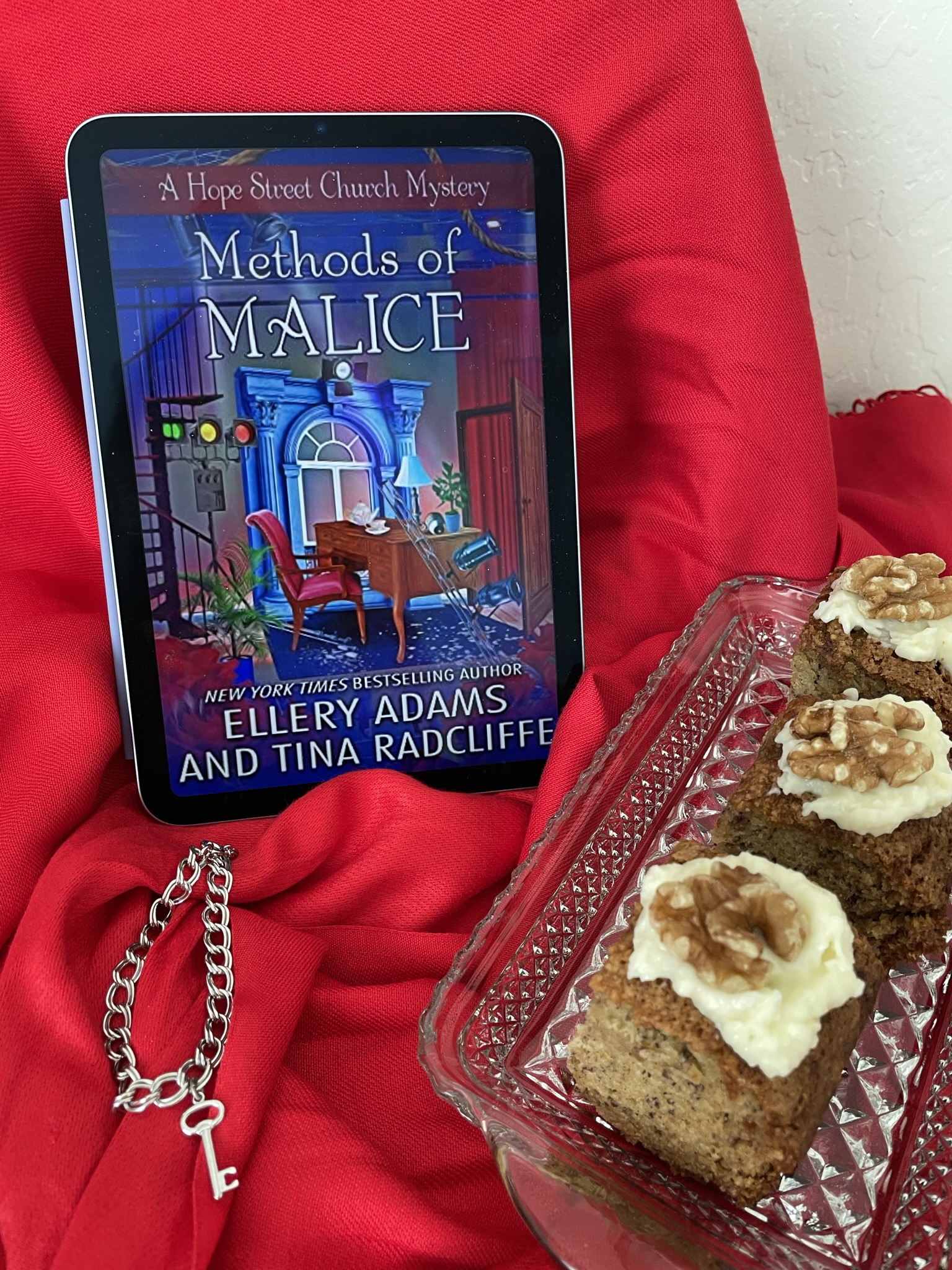 Teatime with a cozy mystery, Methods of Malice, by Ellery